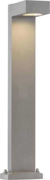 SLV 232294 Quadrasyl 75 Außenstandleuchte Energiesparlampe GX53 11W Silber-Grau