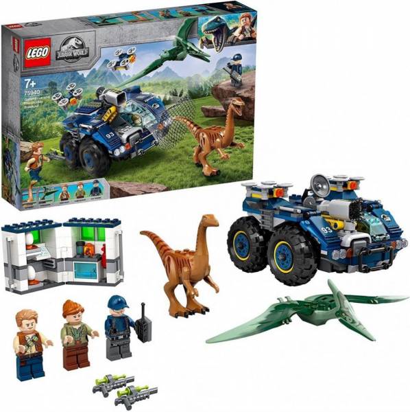 Lego 75940 jurassic world ausbruch von gallimimus und pteranodon, dinosaurier spielzeug für kinder ab 7 jahren mit figuren