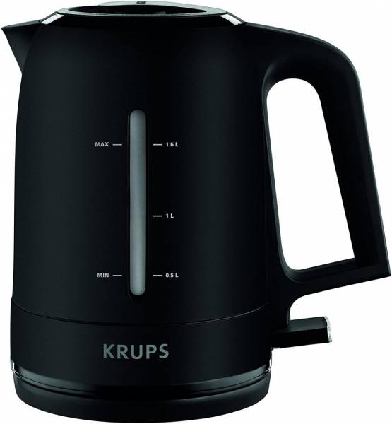 Krups BW2448 Wasserkocher Pro Aroma, 1,6 L, 2,400 W mit beleuchtetem Ein-/Ausschalter, schwarz