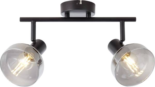 Brilliant 82713/06 Reflekt Deckenleuchte E14 18W Schwarz (matt), Glas matt