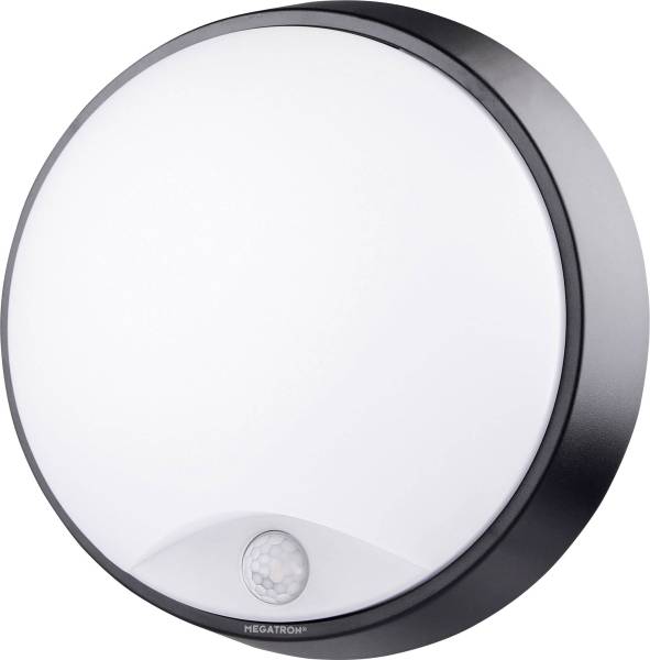 Megatron Bulka MT69040 LED-Außenwandleuchte mit Bewegungsmelder 10W Schwarz