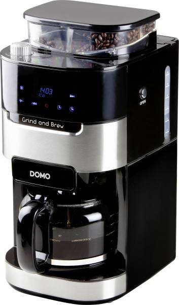 DOMO Grind & Brew DO721K Kaffeevollautomat Schwarz, Edelstahl