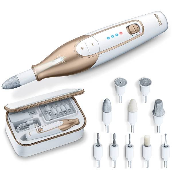 Beurer Maniküre Pediküreset, elektrisches Nagelpflegeset mit Akku