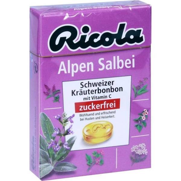 Ricola Alpen Salbei Bonbons ohne Zucker Klickbox, 50 g
