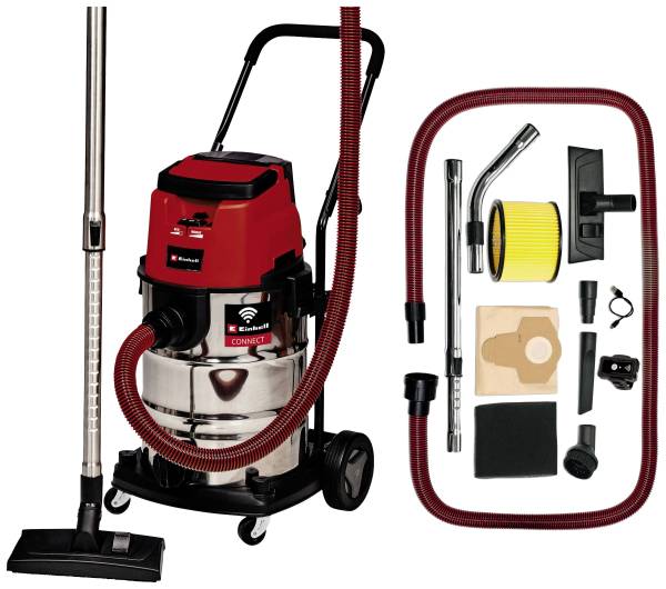 Einhell TP-VC 36/30 S Auto-Solo 2347143 Nass-/Trockensauger 30l ohne Akku, Ladegerät