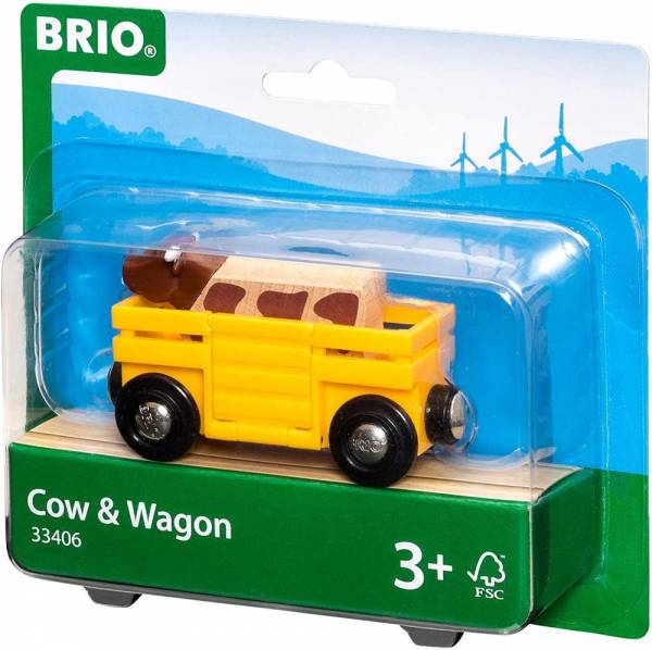 Brio bahn 33406 - tierwagen mit kuh single