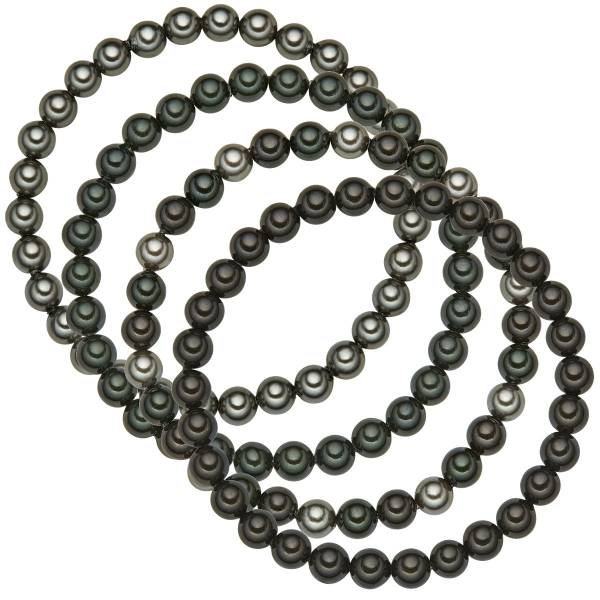 Rafaela Donata Perlen-Armband Muschelkernperle in Grau/Schwarz Schmuck 1.0 pieces