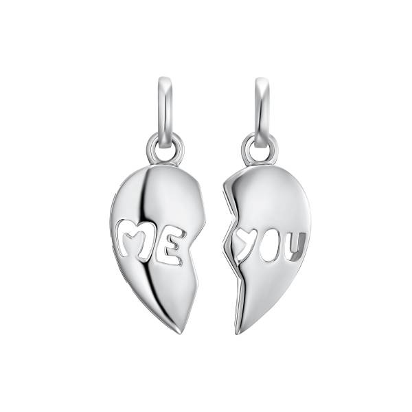 amor Motivanhänger für Damen und Herren, Unisex, 925 Sterling Silber | Herz Schmuckanhänger 1.0 pieces