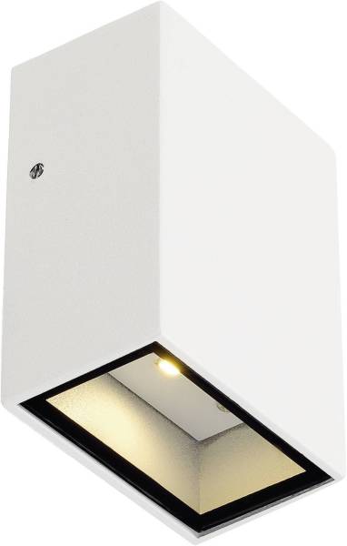 SLV Quad 1 232461 LED-Außenwandleuchte EEK: G (A - G) LED fest eingebaut 3W Weiß