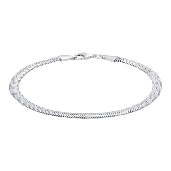 KUZZOI Armband Flach Elegant Schlangenkette Fischgräte 925 Silber 1.0 pieces