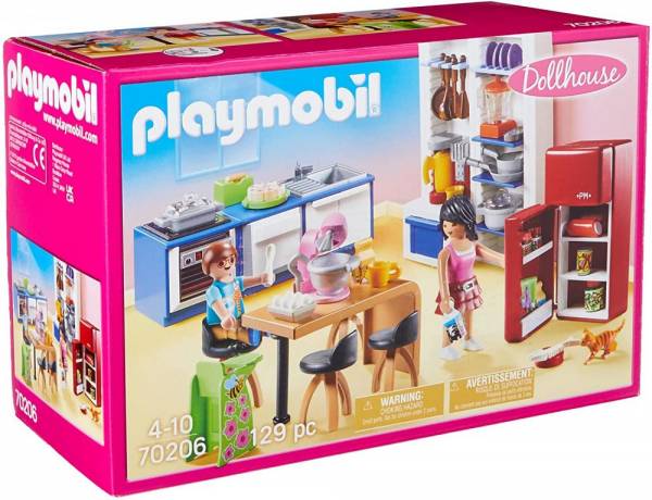 Playmobil dollhouse 70206 familienküche, ab 4 jahren