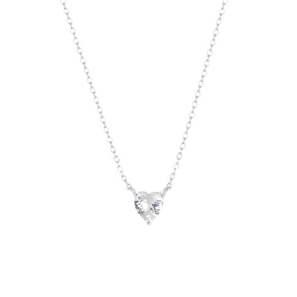 Lucardi Halskette, 925 Silber, Love-Month-Stone, Herz - Juli Halskette 1.0 pieces