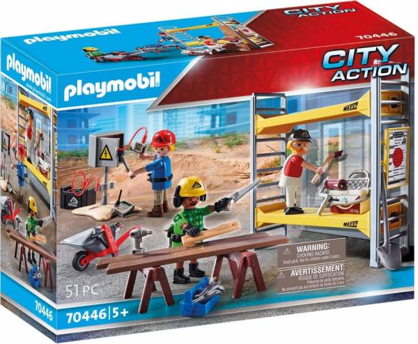 Playmobil city action 70446 baugerüst mit handwerkern, ab 5 jahren