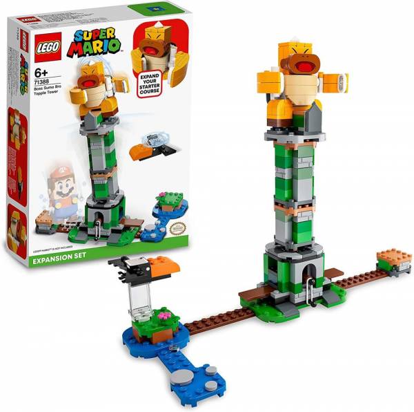 Lego 71388 super mario kippturm mit sumo-bruder-boss – erweiterungsset, baubares kinderspielzeug zum sammeln, geschenkidee