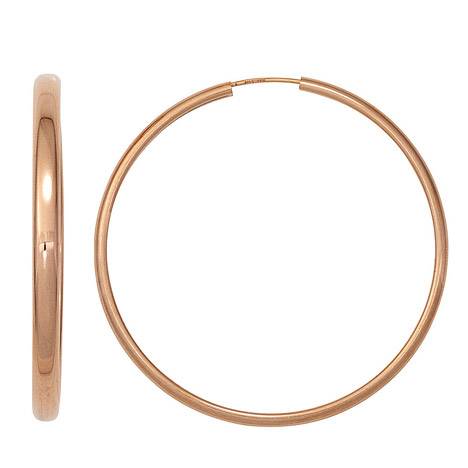 SIGO Creolen rund 925 Sterling Silber rotgold vergoldet Ohrringe