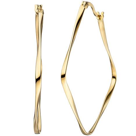 SIGO Creolen 925 Sterling Silber gold vergoldet Ohrringe