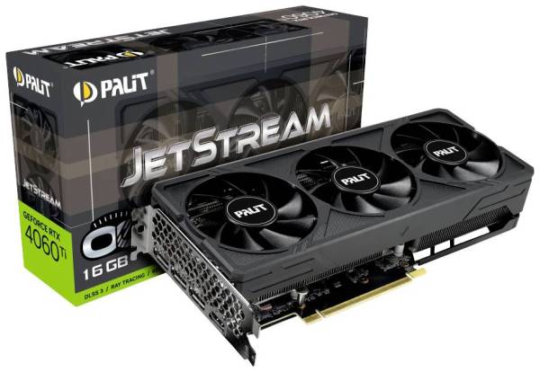 Xpert Vision Grafikkarte Nvidia GeForce RTX 4060 Ti Jetstream 16GB GDDR6-RAM PCIe x16 PCIe, HDMI,