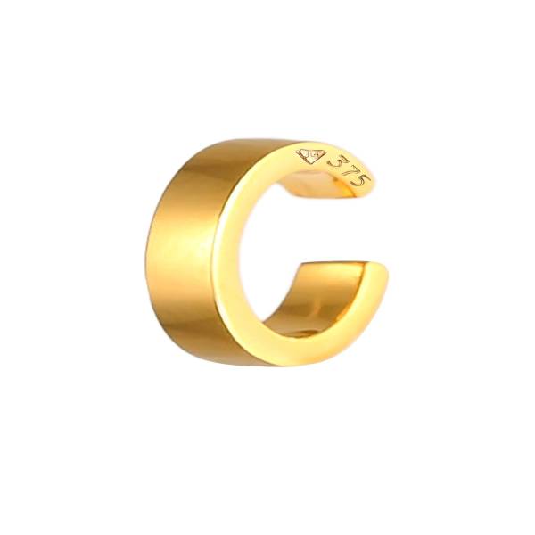 Elli PREMIUM Ohrringe Single Earcuff Basic Breit 375 Gelbgold Ear Cuff 1.0 pieces