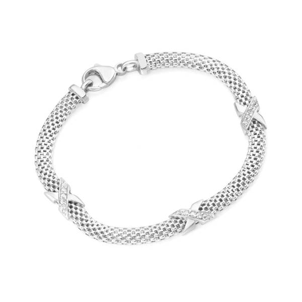 Smart Jewel Armband edel mit Zirkonia Steinen, Silber 925 1.0 pieces