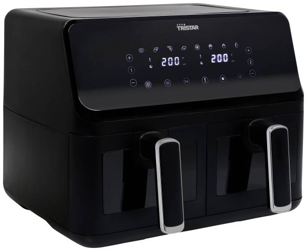 Tristar FR-9040 Doppel-Fritteuse 2700W Heißluft-Funktion, Timerfunktion, Antihaftbeschichtung, Temp