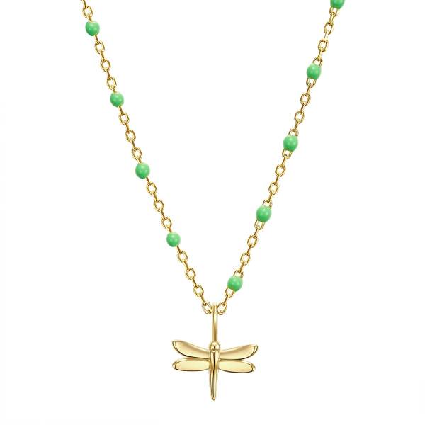 Glanzstücke München Halskette Schmetterling Sterling Silber in Gelbgold 1.0 pieces