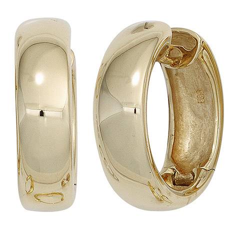 SIGO Creolen rund 585 Gold Gelbgold Ohrringe Goldohrringe Goldcreolen