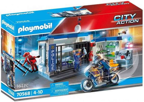 Playmobil city action 70568 polizei: flucht aus dem gefängnis, für kinder von 4 - 10 jahre