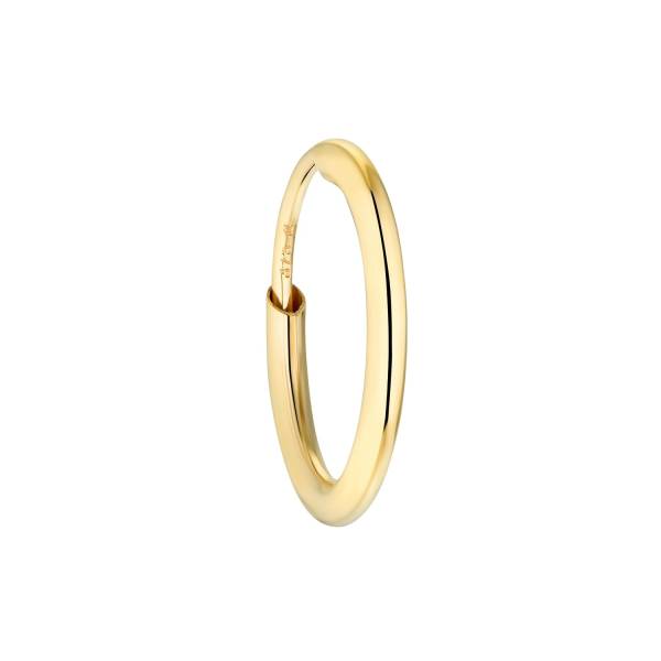 amor amor Single Creole für Damen und Herren, Unisex, Gold 375 Ohrring 1.0 pieces