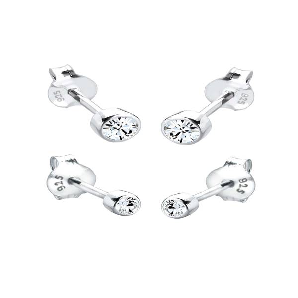 Elli Ohrringe Basic Set Kristalle Filigran 925 Silber Ohrring 1.0 pieces