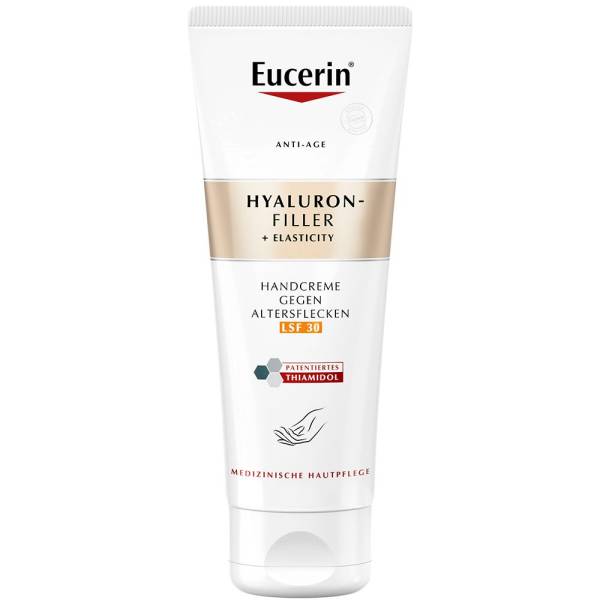 Eucerin® Hyaluron-Filler + Elasticity Handcreme gegen Altersflecken Lsf30
