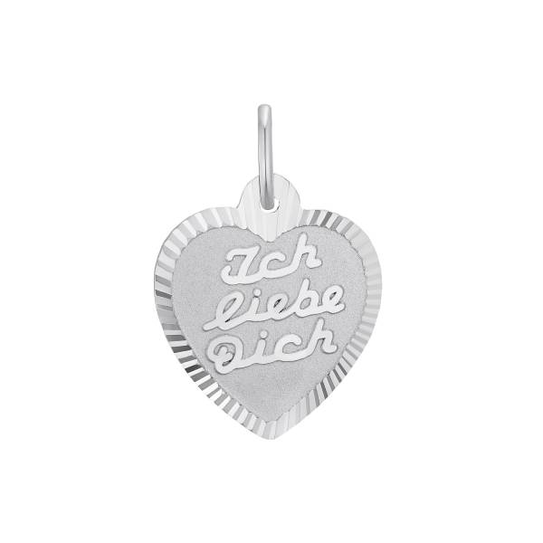 amor Motivanhänger für Damen, 925 Sterling Silber | Herz Schmuckanhänger 1.0 pieces