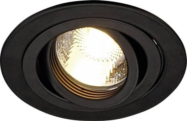 SLV 111710 New Tria 1 Einbauleuchte LED, Halogen GU10 50W Schwarz