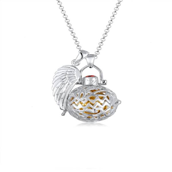 Nenalina Halskette Flügel Engelsflüsterer Granat (16 mm) 925 Silber 1.0 pieces