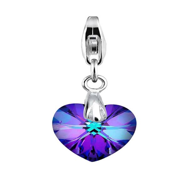Elli Charm Herz Love Kristalle 925 Sterling Silber Schmuckanhänger 1.0 pieces