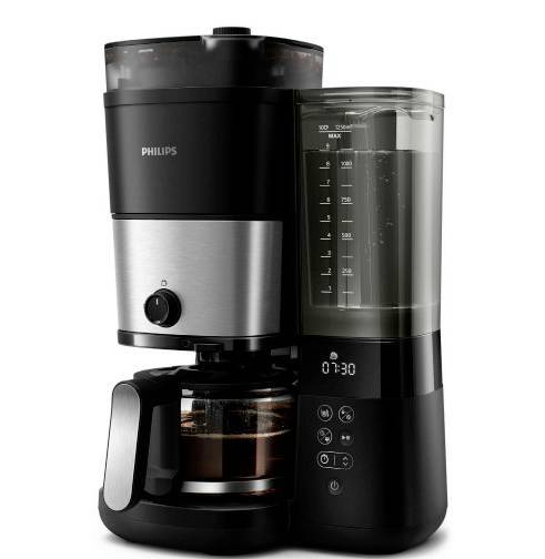 Philips HD7900/01 Kaffeemaschine Schwarz, Silber Fassungsvermögen Tassen=10 mit Mahlwerk, Timerfunk