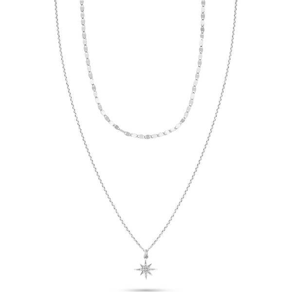 QOOQI Kette 925er Silber Halskette 1.0 pieces