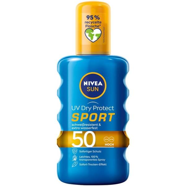 NIVEA UV Dry Protect Sport Transparentes Spray LSF 50 Sonnencreme 200.0 ml