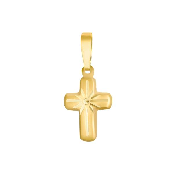 amor Motivanhänger für Damen, Gold 585 | Kreuz Anhänger 1.0 pieces