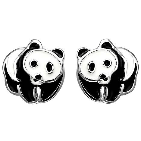 SIGO Kinder Ohrstecker Panda 925 Sterling Silber Ohrringe Silberohrringe