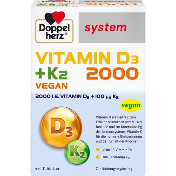 Doppelherz system Vitamin D3 + K2 2000