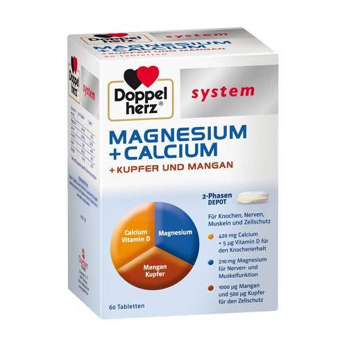 Doppelherz system Magnesium+Calcium+Kupfer und Mangan Tabletten