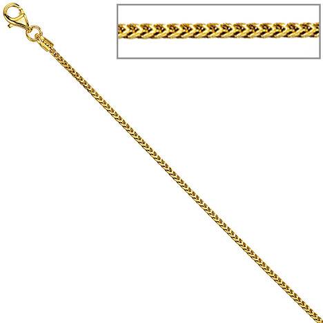 SIGO Bingokette 585 Gelbgold 1,5 mm 50 cm Gold Kette Halskette Goldkette Karabiner
