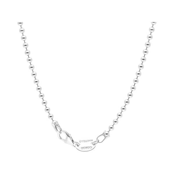 Giorgio Martello Milano Kette im Kugelketten Stil massiv 80 cm, Silber 925 Halskette 1.0 pieces