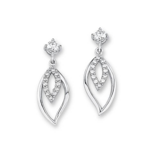 amor Ohrhänger für Damen, 925 Sterling Silber, Zirkonia synth. Ohrring 1.0 pieces