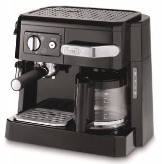DeLonghi BCO 411.B Espressomaschine mit Siebträger Schwarz Fassungsvermögen Tassen=10 Glaskanne, m