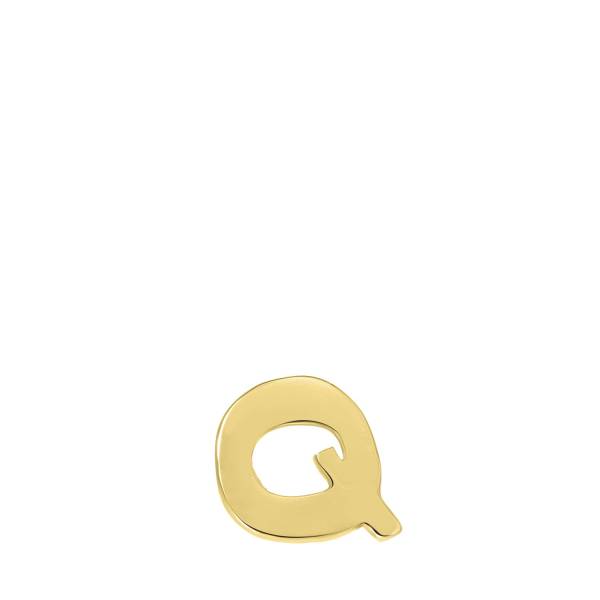 Lucardi Ohrring Alphabet aus 585 Gelbgold, pro Stück - o 1.0 pieces