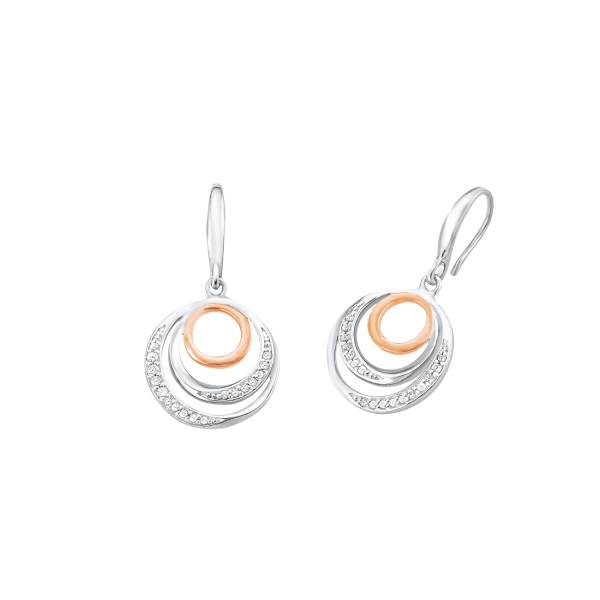 amor Ohrhänger für Damen, 925 Sterling Silber, Zirkonia synth. Ohrring 1.0 pieces