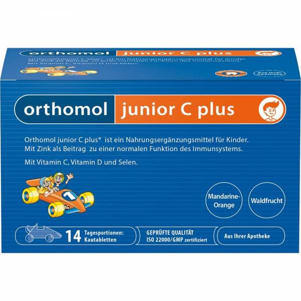 ORTHOMOL Junior C plus Kautabletten Waldfrucht & MandarineOrange 14 St