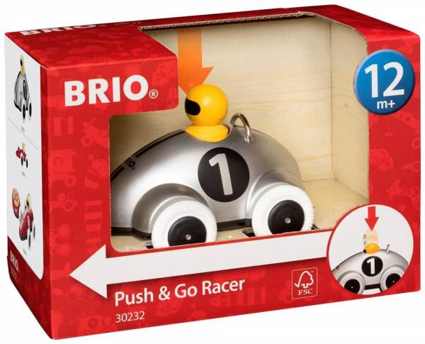 Brio 30232 - push & go rennwagen silber edition