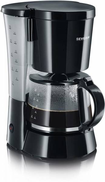SEVERIN Kaffeemaschine, Für gemahlenen Filterkaffee, 10 Tassen, Inkl. Glaskanne, KA 4479, Schwarz